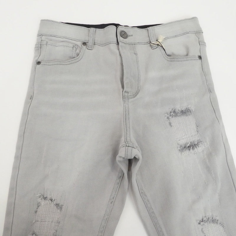 【中古】Retro Engine | レトロエンジン DAMAGE REPAIR GRAY DENIM デニムパンツ 301601230470004 グレー サイズ:L
