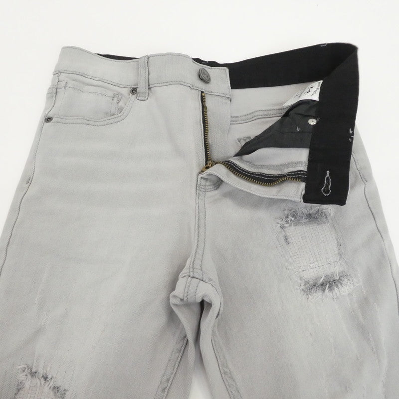 【中古】Retro Engine | レトロエンジン DAMAGE REPAIR GRAY DENIM デニムパンツ 301601230470004 グレー サイズ:L
