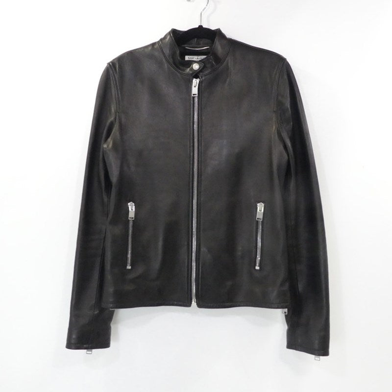 【中古】SAINT LAURENT | サンローラン キースレーサージャケット レザー 362239 Y5YA1 国内正規品 ブラック サイズ:46