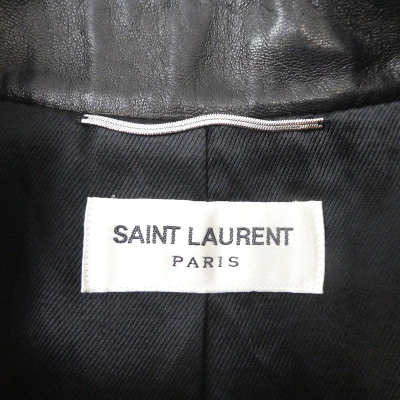 【中古】SAINT LAURENT | サンローラン キースレーサージャケット レザー 362239 Y5YA1 国内正規品 ブラック サイズ:46
