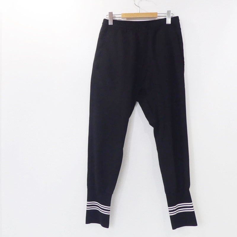 【中古】NEIL BARRETT | ニールバレット 裾リブサルエルクロップドスラックス サルエルパンツ PBPA740XH N029 ブラック サイズ:不明