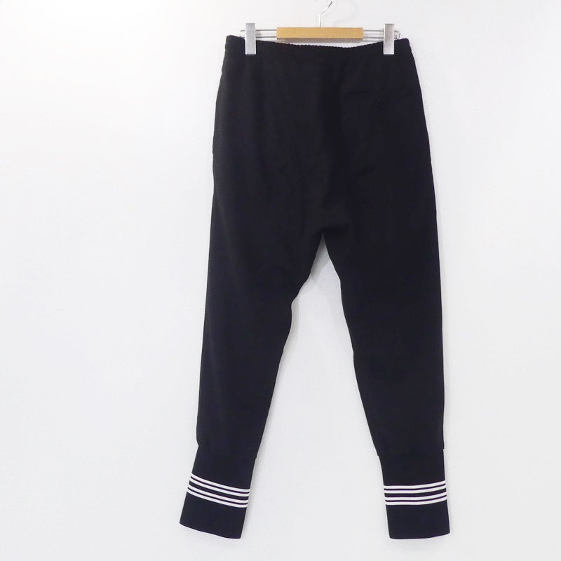 【中古】NEIL BARRETT | ニールバレット 裾リブサルエルクロップドスラックス サルエルパンツ PBPA740XH N029 ブラック サイズ:不明