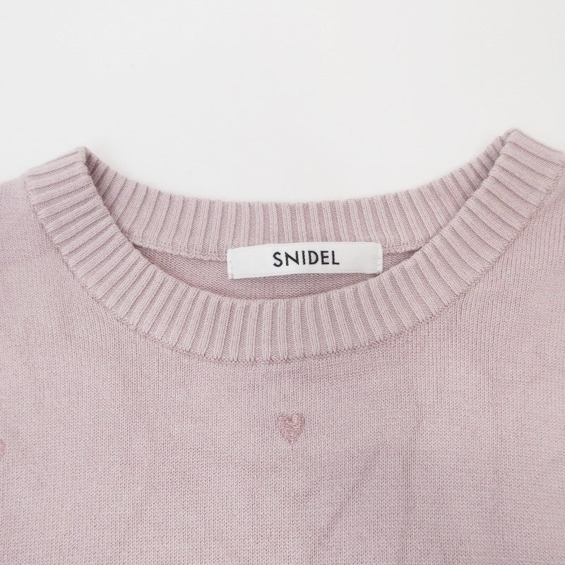 【中古】snidel | スナイデル モチーフニット ニット SWNT241264 ピンク