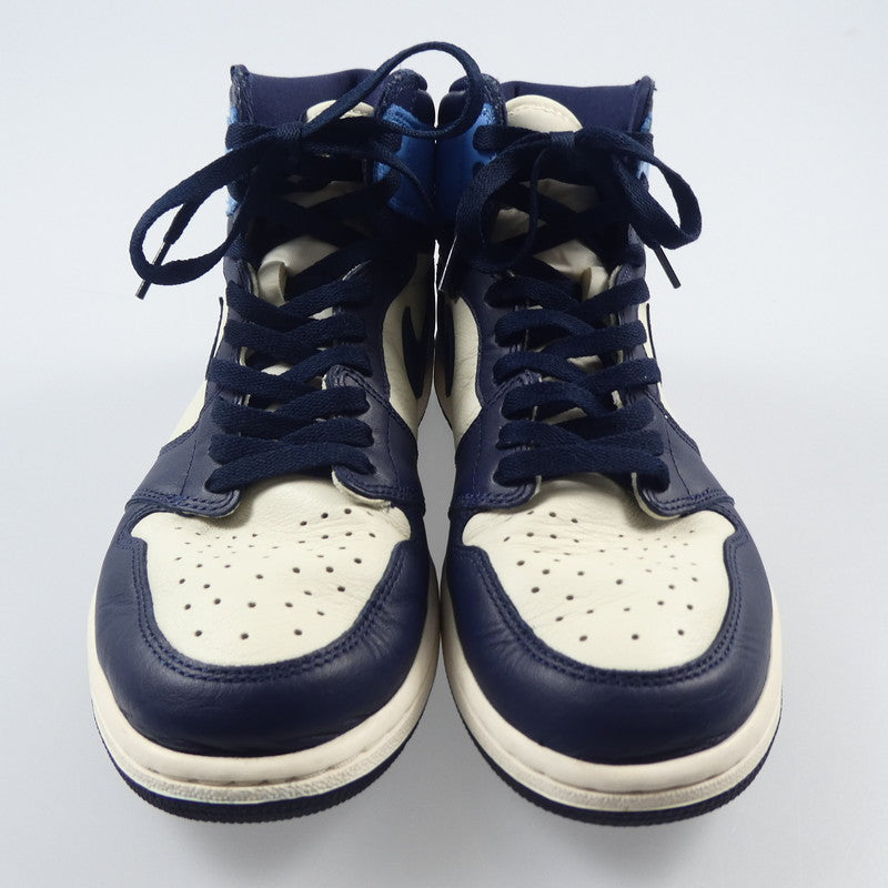 【中古】NIKE | ナイキ AIR JORDAN 1 RETRO HIGH OG スニーカー 555088-140 ネイビー 27.5cm