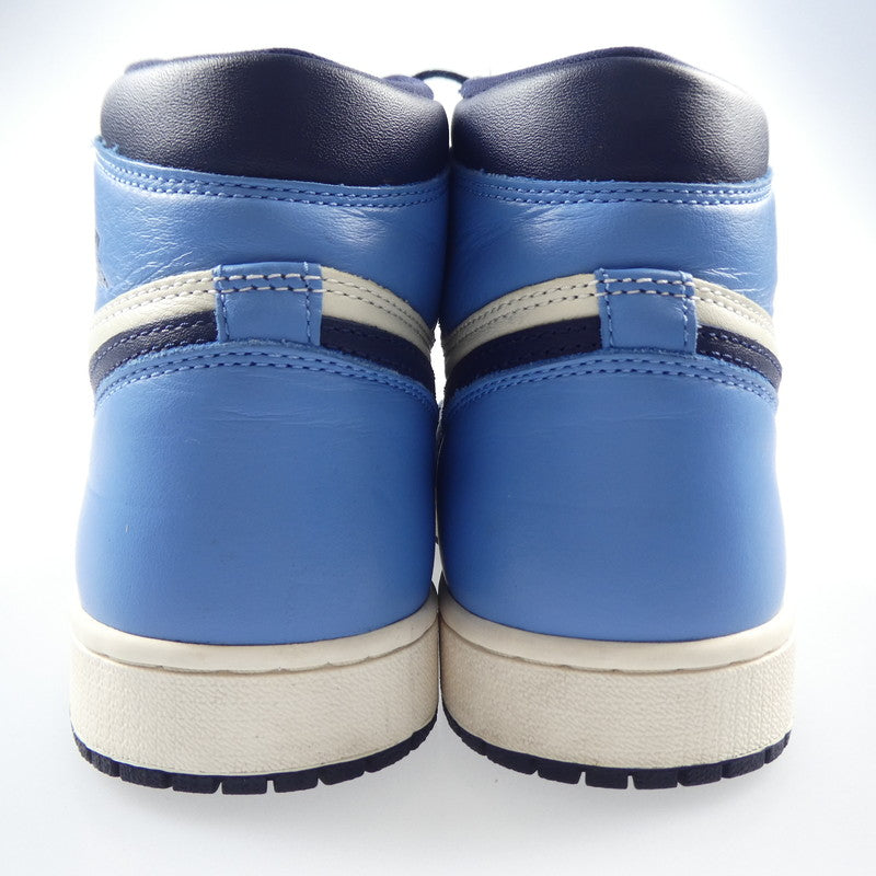 【中古】NIKE | ナイキ AIR JORDAN 1 RETRO HIGH OG スニーカー 555088-140 ネイビー 27.5cm