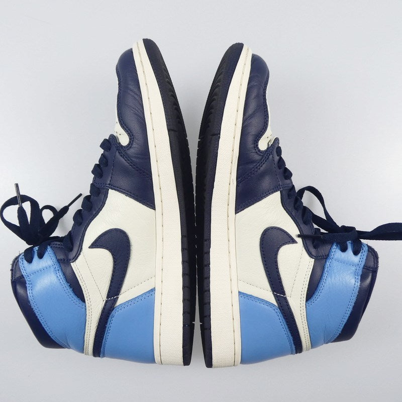 【中古】NIKE | ナイキ AIR JORDAN 1 RETRO HIGH OG スニーカー 555088-140 ネイビー 27.5cm