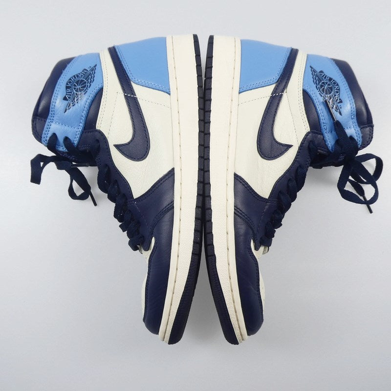 【中古】NIKE | ナイキ AIR JORDAN 1 RETRO HIGH OG スニーカー 555088-140 ネイビー 27.5cm