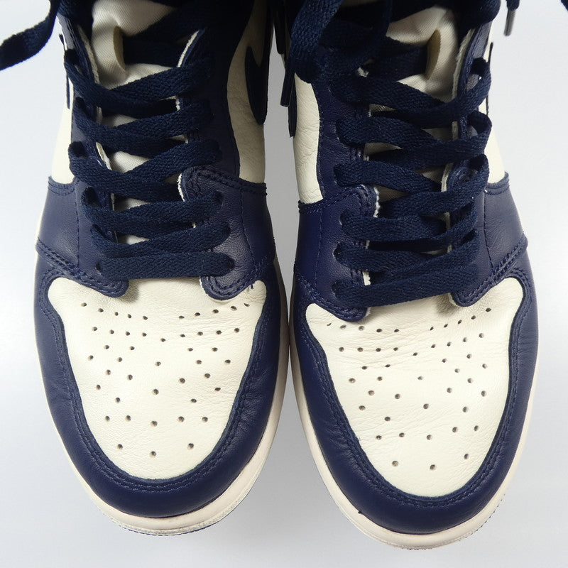 【中古】NIKE | ナイキ AIR JORDAN 1 RETRO HIGH OG スニーカー 555088-140 ネイビー 27.5cm