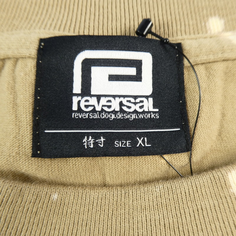 【中古】reversal | リバーサル BLEACH OVERSIZED TEE 半袖Tシャツ rv23ss006 ベージュ サイズ:XL