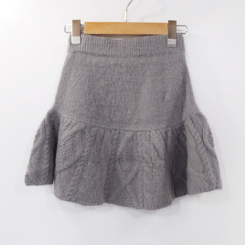 【中古】Darich | ダーリッチ ケーブルニットミニスカート スカート 112342001 グレー