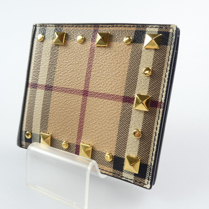 【中古】BURBERRY London England | バーバリーロンドンイングランド CHECK STUD REG 8 CREDIT CARD BILLFOLD 札入れ 4500442754