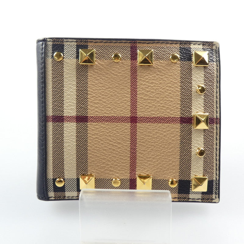 【中古】BURBERRY London England | バーバリーロンドンイングランド CHECK STUD REG 8 CREDIT CARD BILLFOLD 札入れ 4500442754