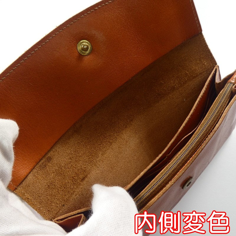 【中古】IL BISONTE | イルビゾンテ ラウンドフラップ ロングウォレット 長財布 54162304340 ブラウン