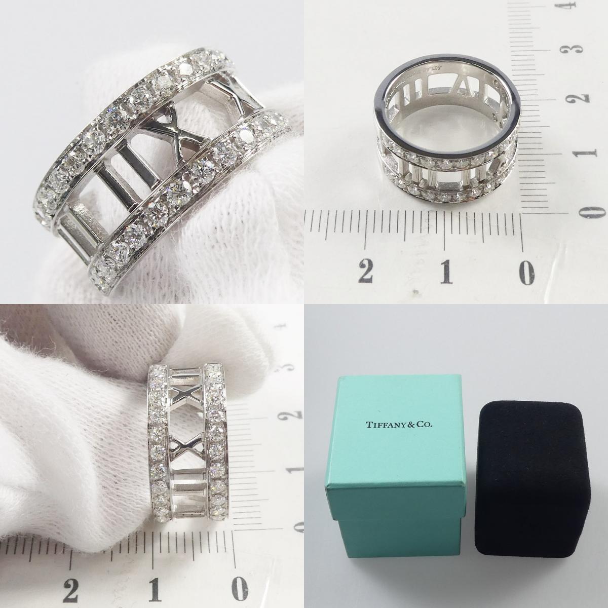 【中古】Tiffany&co | ティファニー アトラスダイヤモンドオープンワイドリング リング・指輪 シルバー