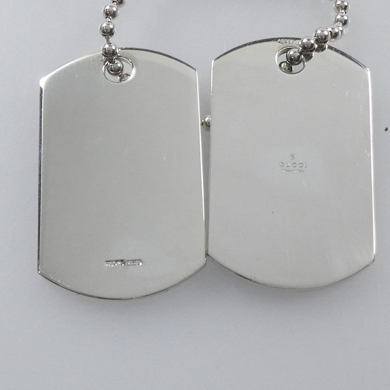 【中古】GUCCI | グッチ ディアマンテダブルドッグタグ ネックレス 272822 シルバー