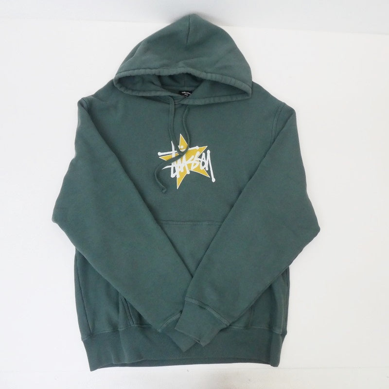 【中古】STUSSY | ステューシー Star Pigment Dyed Hoodie パーカー R4000PIG23 グリーン サイズ:L