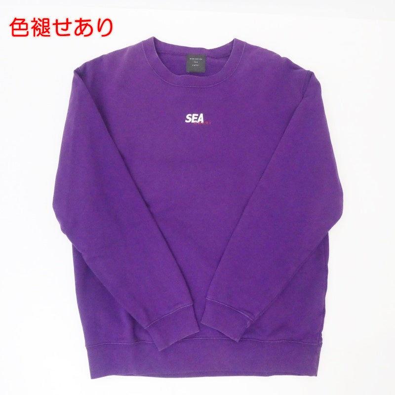 【中古】WIND AND SEA | ウィンダンシーウインダンシー COLLAB SWEAT スウェット WDS-AMR-02 パープル サイズ:L