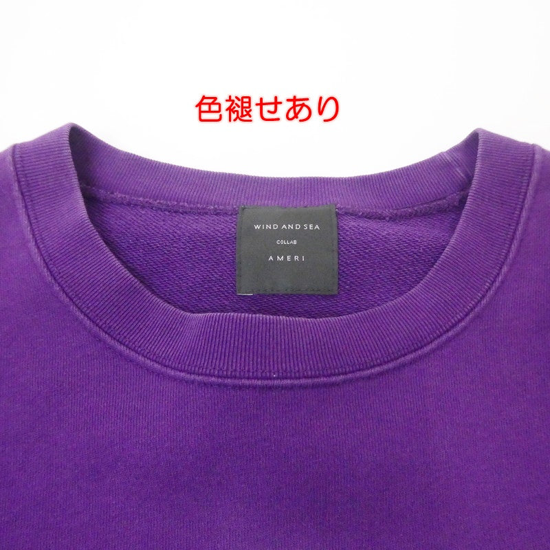 【中古】WIND AND SEA | ウィンダンシーウインダンシー COLLAB SWEAT スウェット WDS-AMR-02 パープル サイズ:L