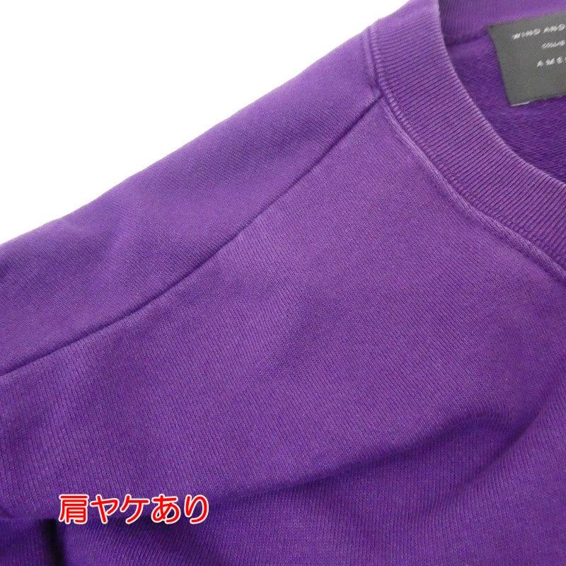 【中古】WIND AND SEA | ウィンダンシーウインダンシー COLLAB SWEAT スウェット WDS-AMR-02 パープル サイズ:L