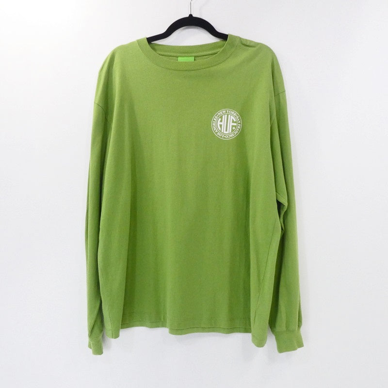【中古】HUF | ハフ 長袖Tシャツ グリーン