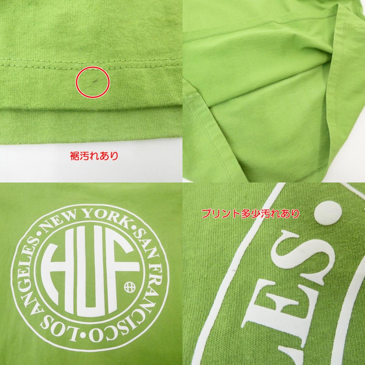 【中古】HUF | ハフ 長袖Tシャツ グリーン
