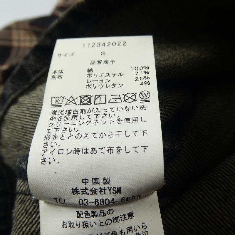 【中古】Darich | ダーリッチ デニムドッキングチェックミニスカート スカート 112342022 年式:2023A/W ブラック サイズ:S