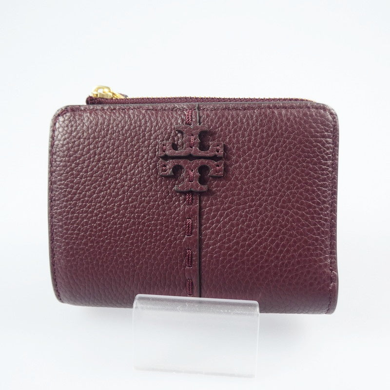 【中古】Tory Burch | トリーバーチ マックグロー 二つ折り財布 148751 ボルドー
