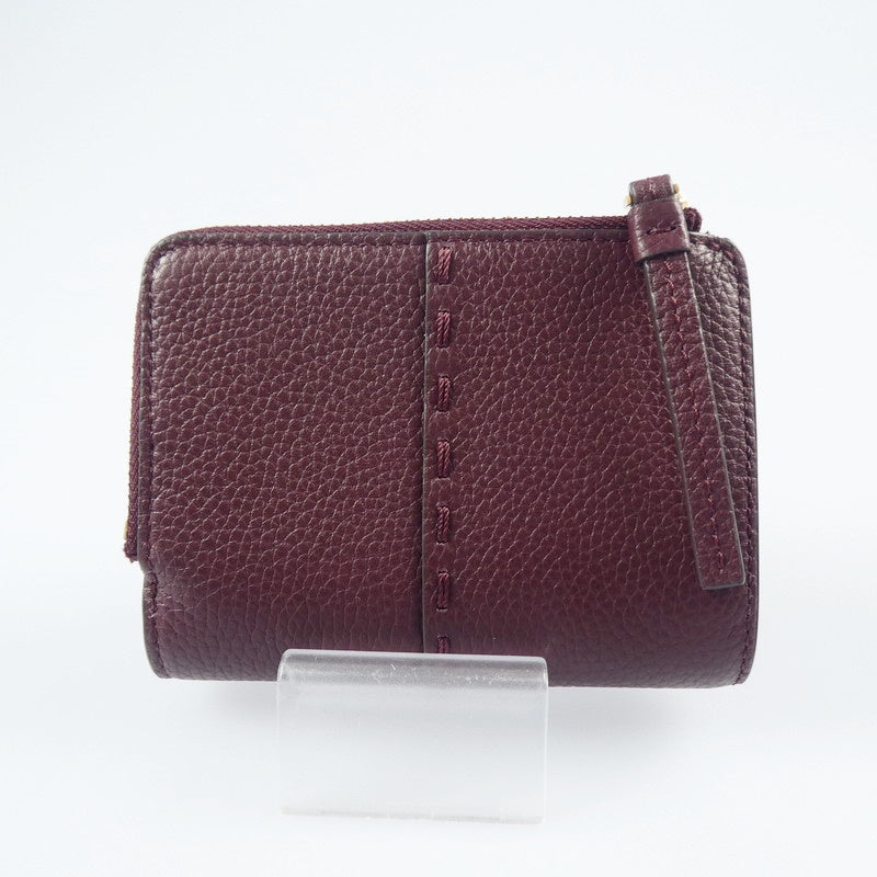 【中古】Tory Burch | トリーバーチ マックグロー 二つ折り財布 148751 ボルドー
