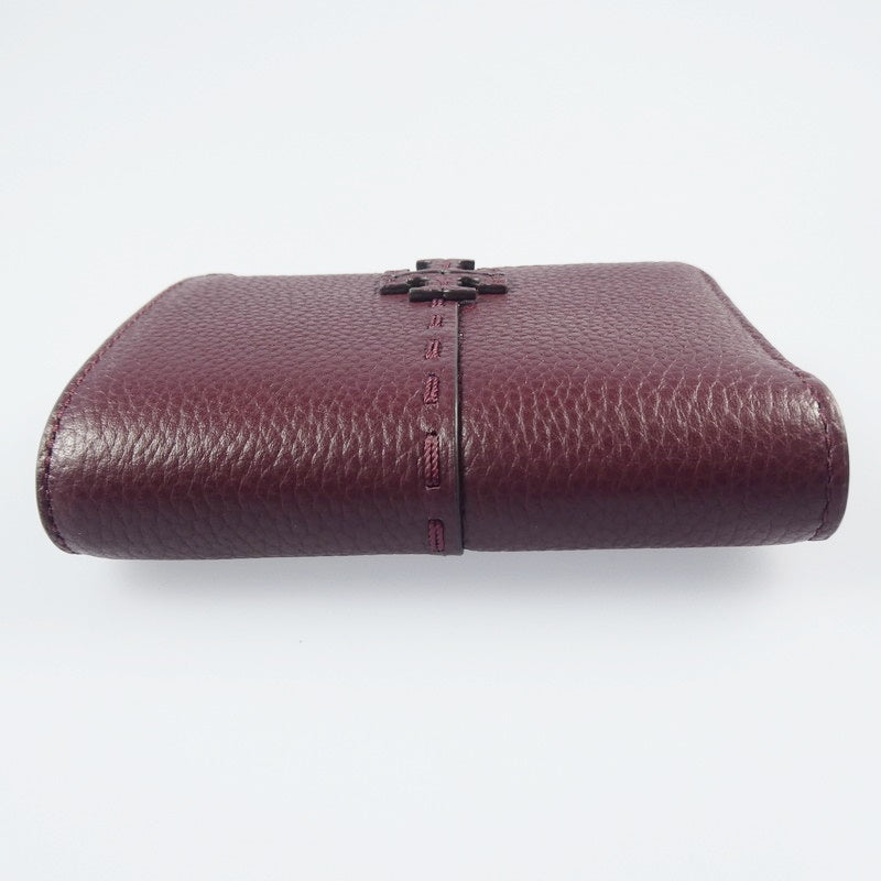 【中古】Tory Burch | トリーバーチ マックグロー 二つ折り財布 148751 ボルドー