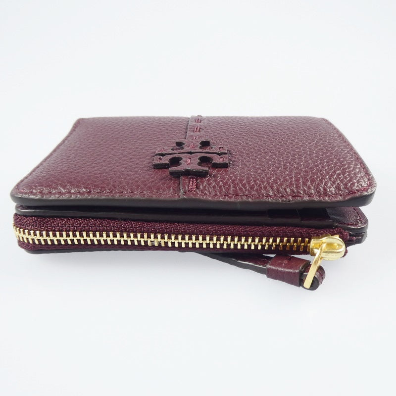 【中古】Tory Burch | トリーバーチ マックグロー 二つ折り財布 148751 ボルドー
