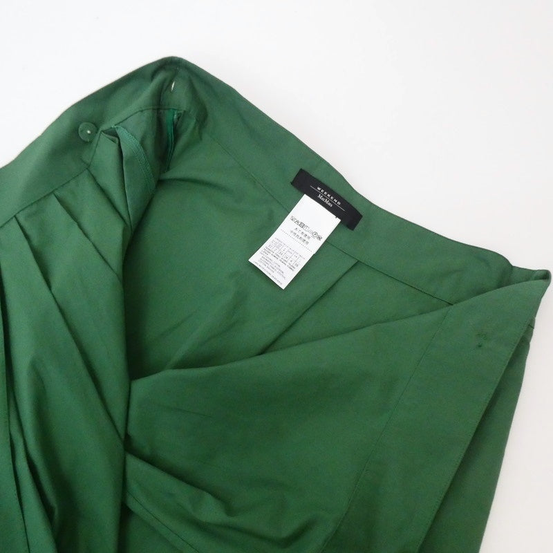 【中古】MAX MARA | マックスマーラ ツートンカラーマキシラップスカート スカート 510104116 グリーン ブルー サイズ:36