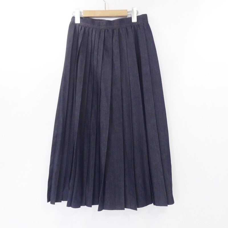 【中古】MAX MARA | マックスマーラ マキシデニムプリーツ スカート 510102076 インディゴ サイズ:36
