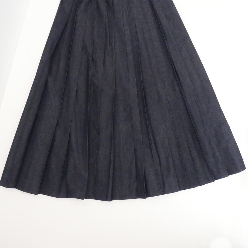 【中古】MAX MARA | マックスマーラ マキシデニムプリーツ スカート 510102076 インディゴ サイズ:36