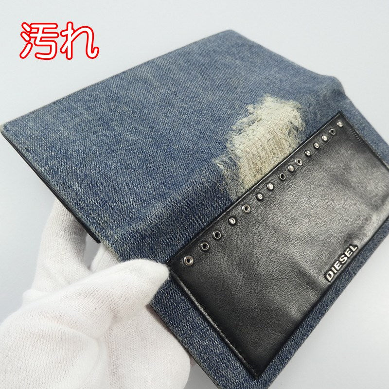 【中古】DIESEL | ディーゼル 長財布 ブルー