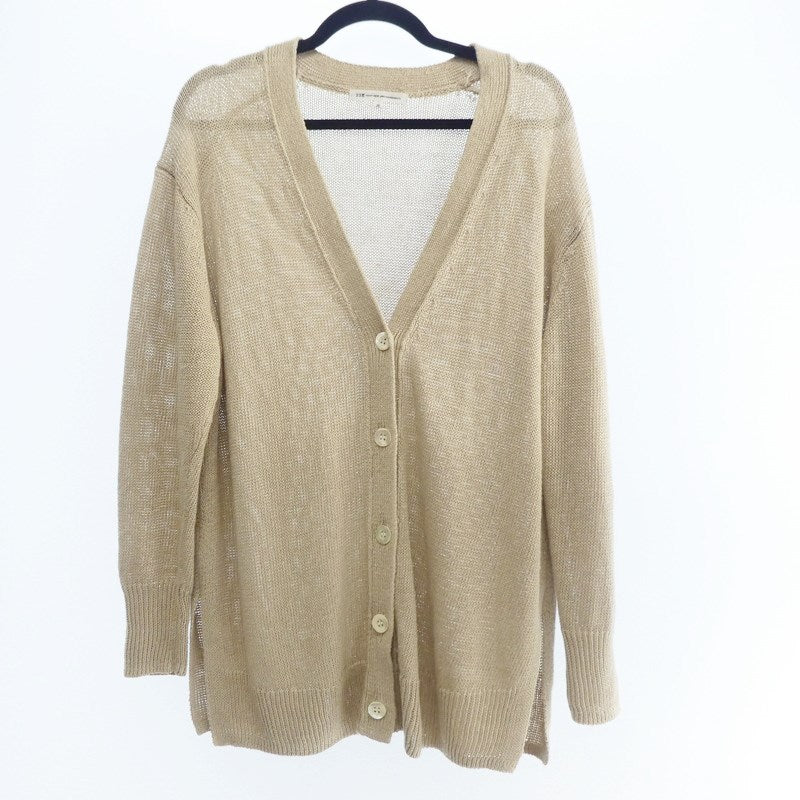 【中古】23ku | 23区 リネンコード カーディガン KRWOSM0358 ベージュ サイズ:38
