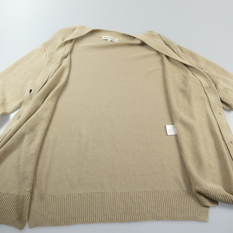 【中古】23ku | 23区 リネンコード カーディガン KRWOSM0358 ベージュ サイズ:38