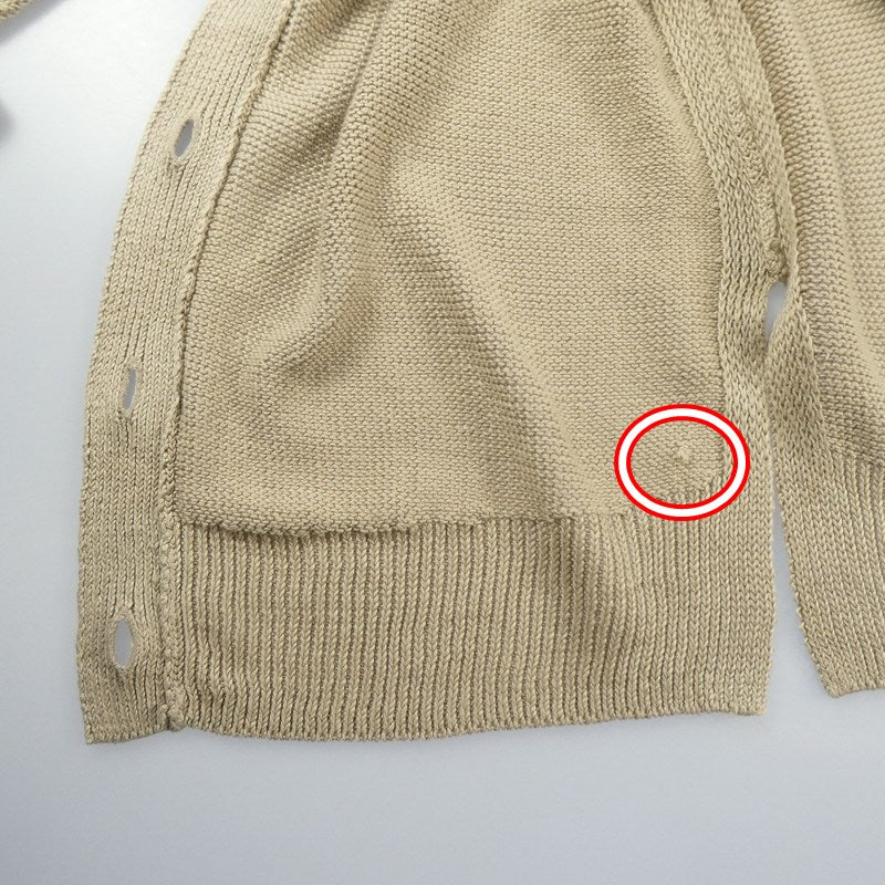 【中古】23ku | 23区 リネンコード カーディガン KRWOSM0358 ベージュ サイズ:38