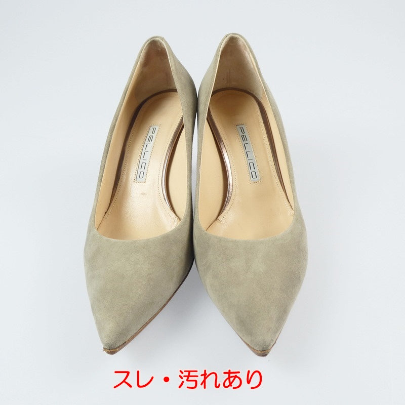 【中古】 ANDREA 65SC パンプス カーキ 23.5cm