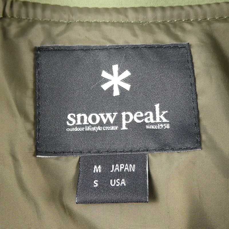 【中古】Snow Peak | スノーピークスノウピーク CONSEAL DOWN JACKET ダウンジャケット JK-16AU106 カーキ サイズ:M