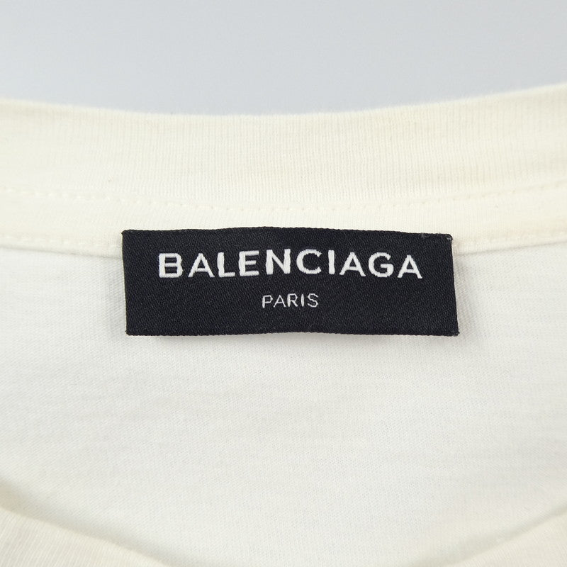 【中古】BALENCIAGA | バレンシアガ EUROPE OVERSIZED POCKET T-SHIRT 半袖Tシャツ 508218 サイズ:不明 ホワイト サイズ:不明