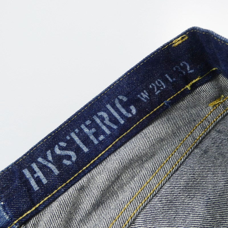 【中古】HYSTERIC GLAMOUR | ヒステリックグラマー HRLR加工スリムストレートデニム デニムパンツ 0241AP12