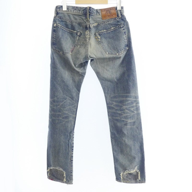 【中古】HYSTERIC GLAMOUR | ヒステリックグラマー HSR加工リペアクラッシュスタッズデニム デニムパンツ 0203AP10