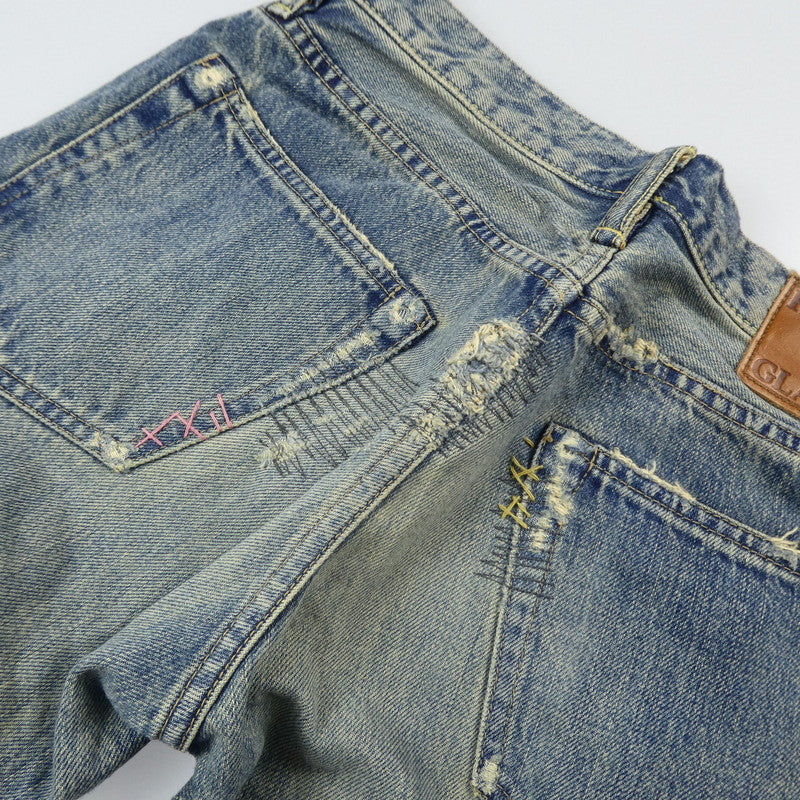 【中古】HYSTERIC GLAMOUR | ヒステリックグラマー HSR加工リペアクラッシュスタッズデニム デニムパンツ 0203AP10