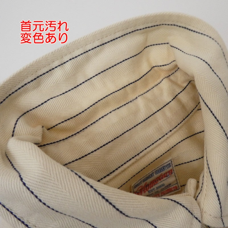 【中古】桃太郎ジーンズ | モモタロウジーンズ WHITE WABASH SHIRTS 長袖シャツ W806071 アイボリー サイズ:36