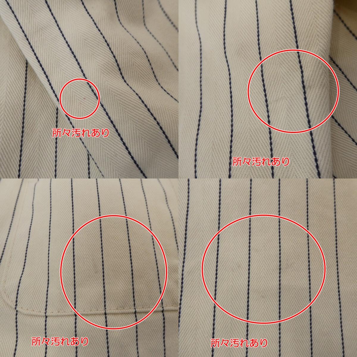 【中古】桃太郎ジーンズ | モモタロウジーンズ WHITE WABASH SHIRTS 長袖シャツ W806071 アイボリー サイズ:36
