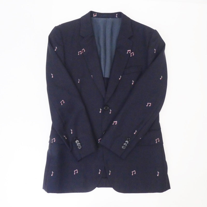 【中古】Paul Smith | ポール・スミス Musical Note Pattern Jacket テーラードジャケット 193700 ネイビー サイズ:S