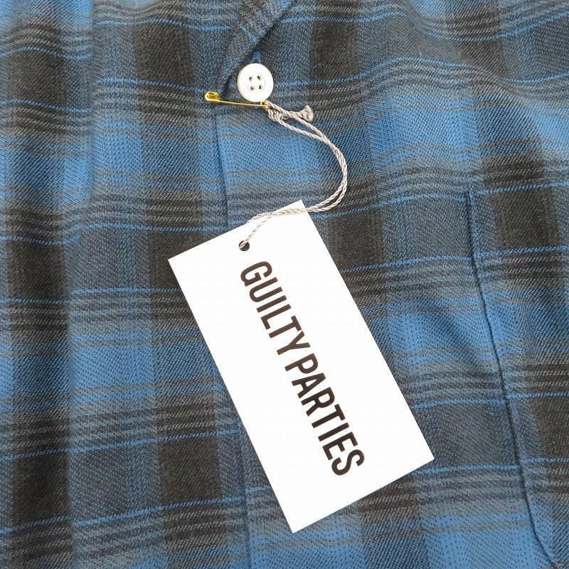WACKOMARIA | ワコマリア OMBRE CHECK OPEN COLLAR SHIRT S/S 半袖シャツ 26SS-WMS-OC14 ブルー サイズ:XL