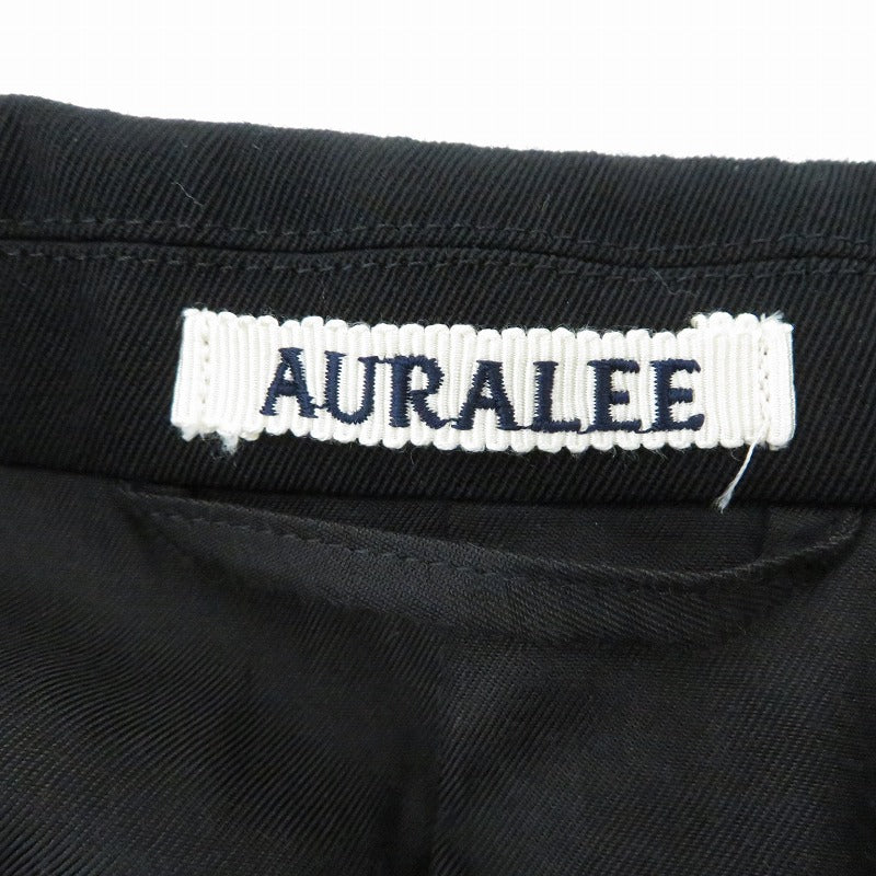 【中古】AURALEE | オーラリー WOOL MAX GABARDINE DOUBLE-BREASTED JACKET テーラードジャケット A20AJ01MG ブラック サイズ:3【瀬戸大橋店】