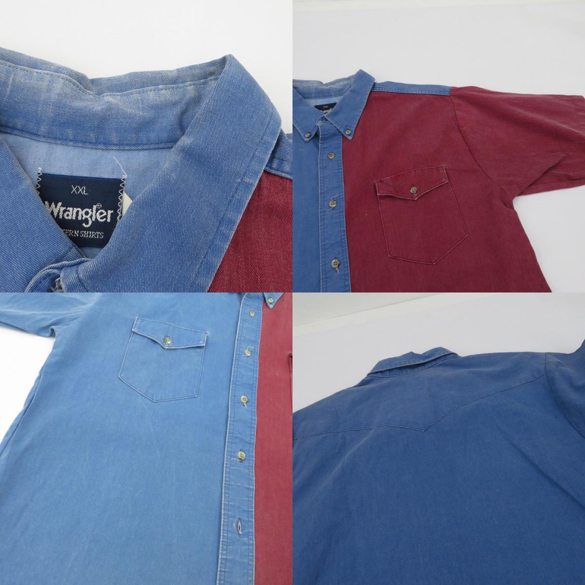 Wrangler | ラングラー クレイジーパターン 半袖シャツ インディゴ サイズ:XXL【瀬戸大橋店】