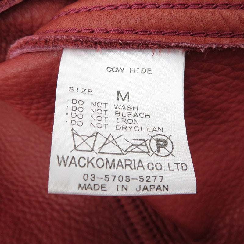 WACKOMARIA | ワコマリア レザー レッド サイズ：M【瀬戸大橋店】